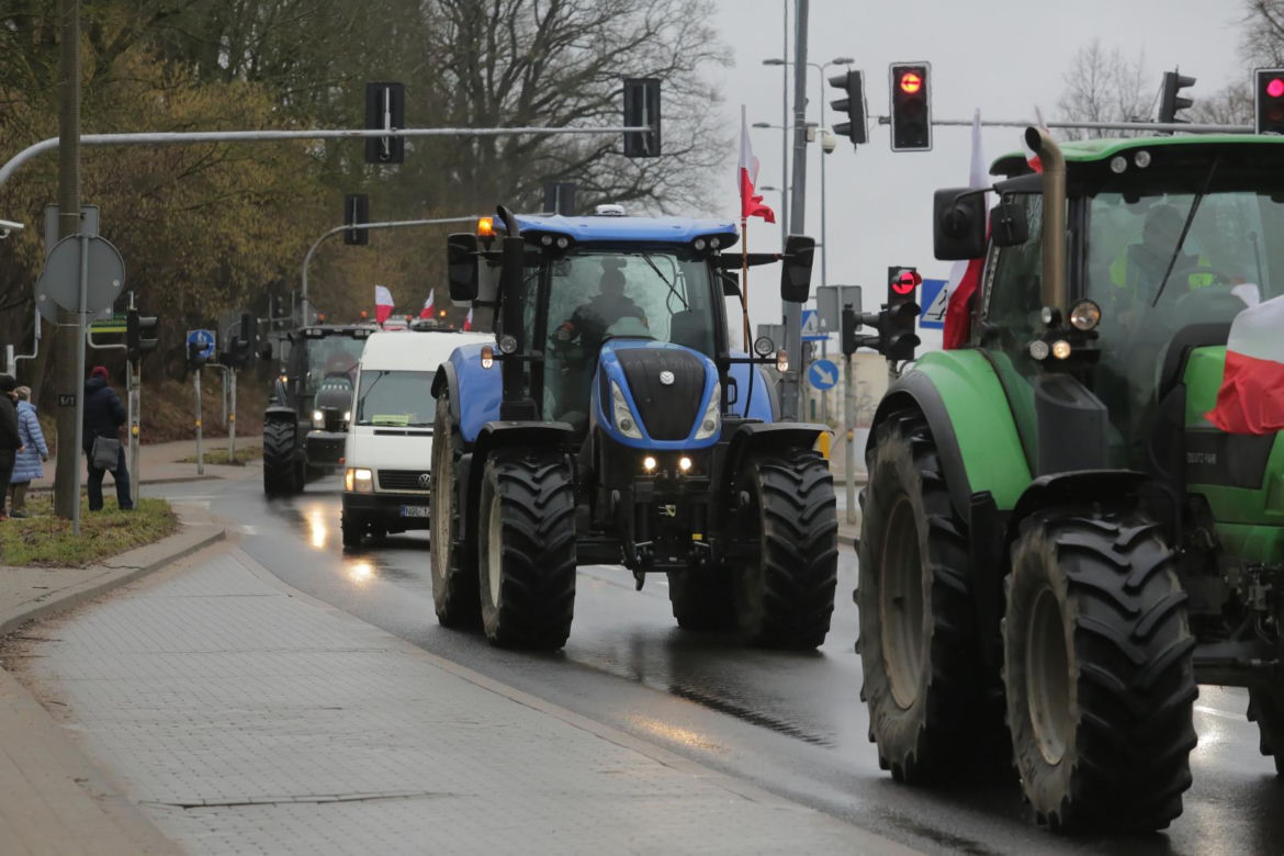   Protest rolników w Olsztynie 20 lutego [ZDJĘCIA]
