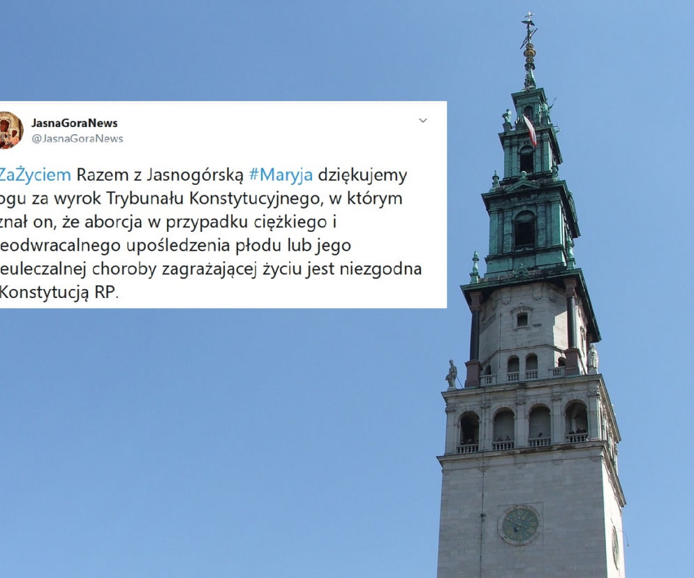Jasna Góra dziękuje Bogu za wyrok Trybunału! Internauci wściekli: Idźcie się j***ć!