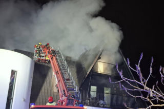 Pożar w ośrodku Lawendowa Przystań w Wieleniu.