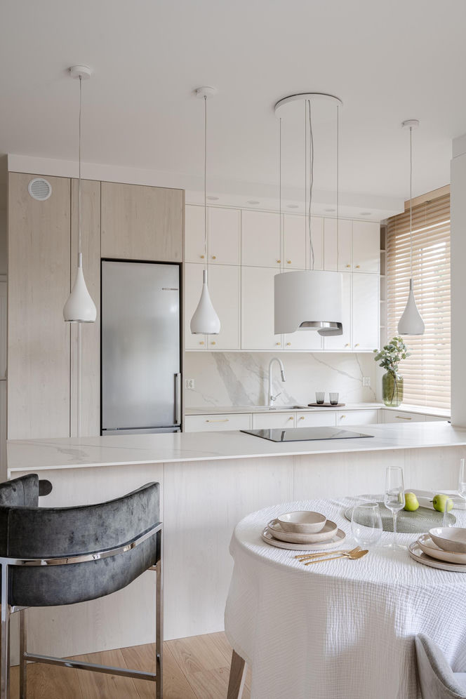 Mieszkanie w jasnych kolorach od KODO