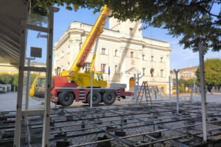 Rynek w Lesznie przed remontem