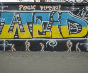 Wojna na Ukrainie. Niezwykłe murale w Warszawie