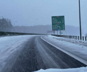 Śnieg na północy Polski