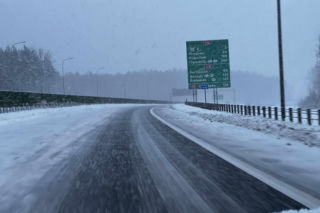 Śnieg na północy Polski