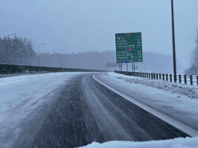 Śnieg na północy Polski