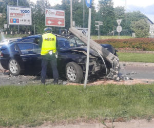 Wypadek na rondzie Solidarności w Starachowicach