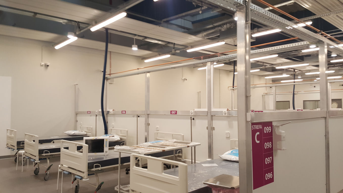 Na lotnisku w Pyrzowicach oddany został do użytku drugi szpital tymczasowy na Śląsku