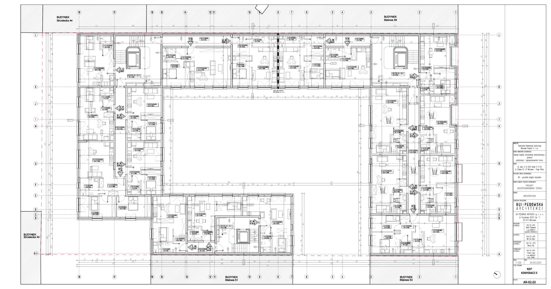Projekt TBS Stalowa 55-57 w Warszawie, proj. WXCA