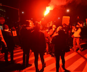 Protest kobiet w centrum Warszawy