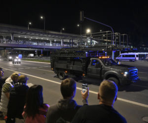 Nocna próba defilady wojskowej w Warszawie