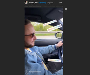 Magda Narożna z Pięknych i Młodych pędzi Wisłostradą