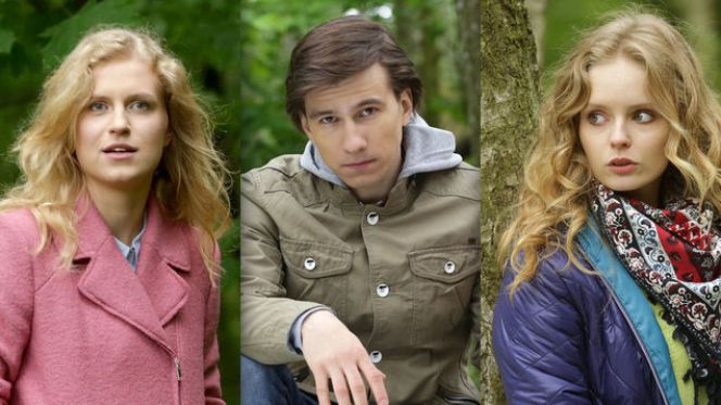 M jak miłość odcinek 1241. Franek (Piotr Nerlewski), Natalka (Marcjanna Lelek), Justyna (Olga Kalicka)