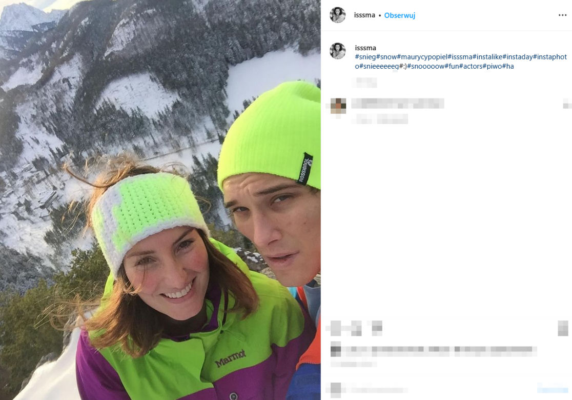 Maurycy Popiel i Izabela Warykiewicz po ślubie