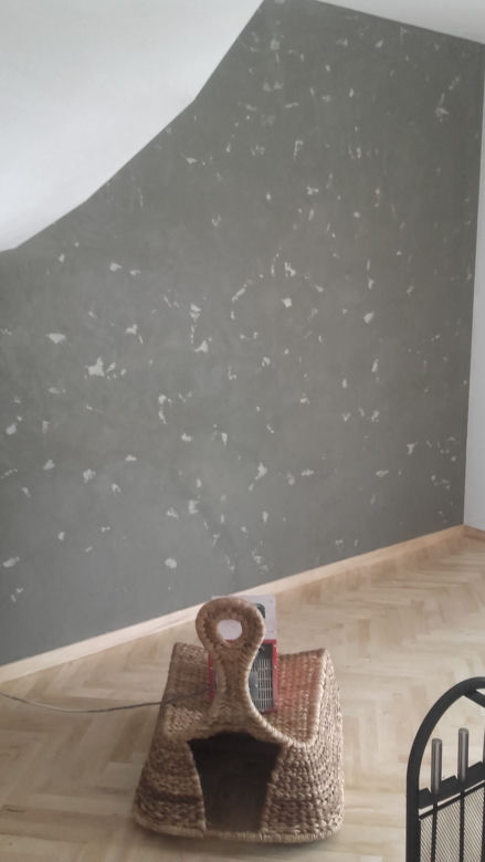 Metamorfoza ściany w salonie BETON na ścianie!
