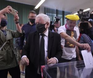 Wybory 2020 Jarosław Kaczyński zagłosował z sobowtórem