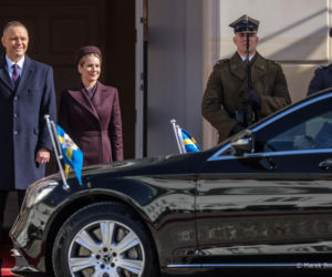 Wizyta szwedzkiej pary królewskiej w Polsce. Powitanie w Pałacu Prezydenckim