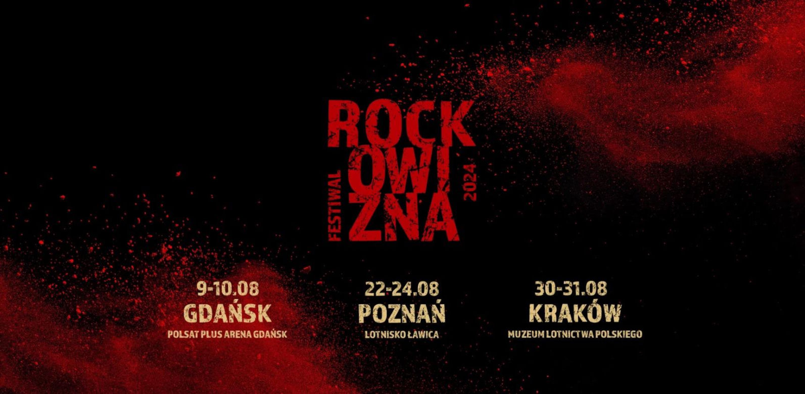 Rockowizna Festival (sierpień 2024, Gdańsk, Poznań, Kraków)