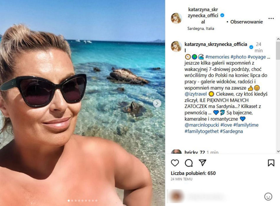  Katarzyna Skrzynecka w seksownym kostiumie na włoskich plażach