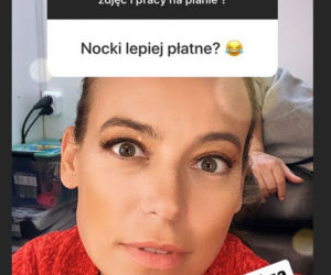 M jak miłość. Magda (Anna Mucha) na planie serialu