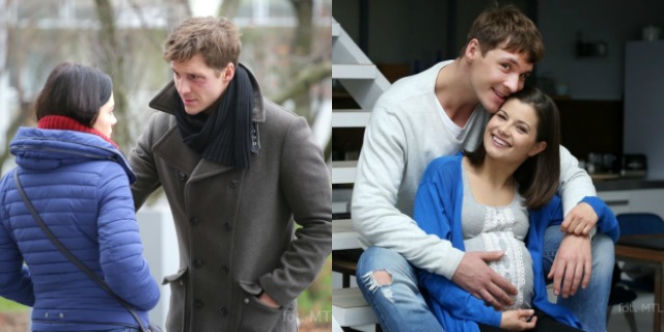 M jak miłość. Marcin Chodakowski (Mikołaj Roznerski), Iza Lewińska (Adriana Kalska), Kasia (Agnieszka Sienkiewicz)