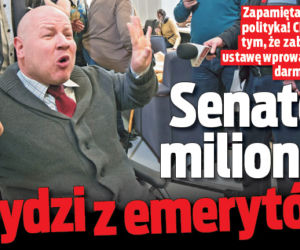 Senator milioner szydzi z emerytów