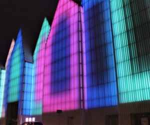 Pokaz iluminacji Filharmonii w Szczecinie z okazji Święta Muzyki