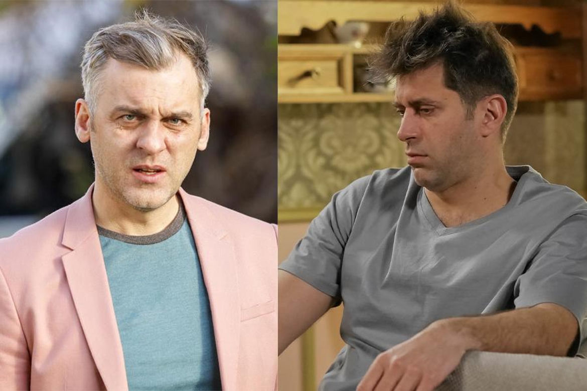 Pierwsza miłość. Kulas (Marcin Sztabiński), Olek (Krzysztof Wieszczek)