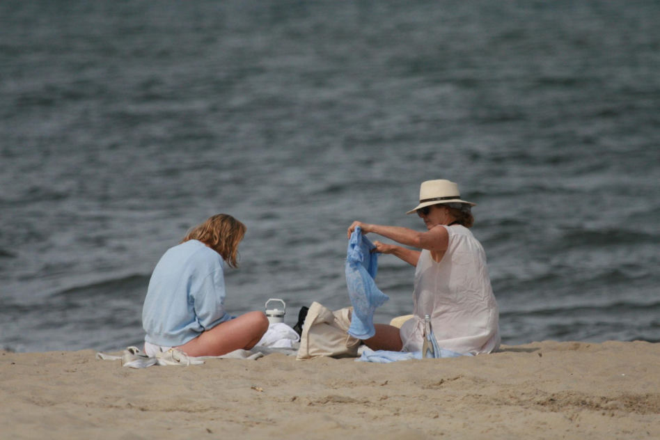 Ewa Skibińska na plaży
