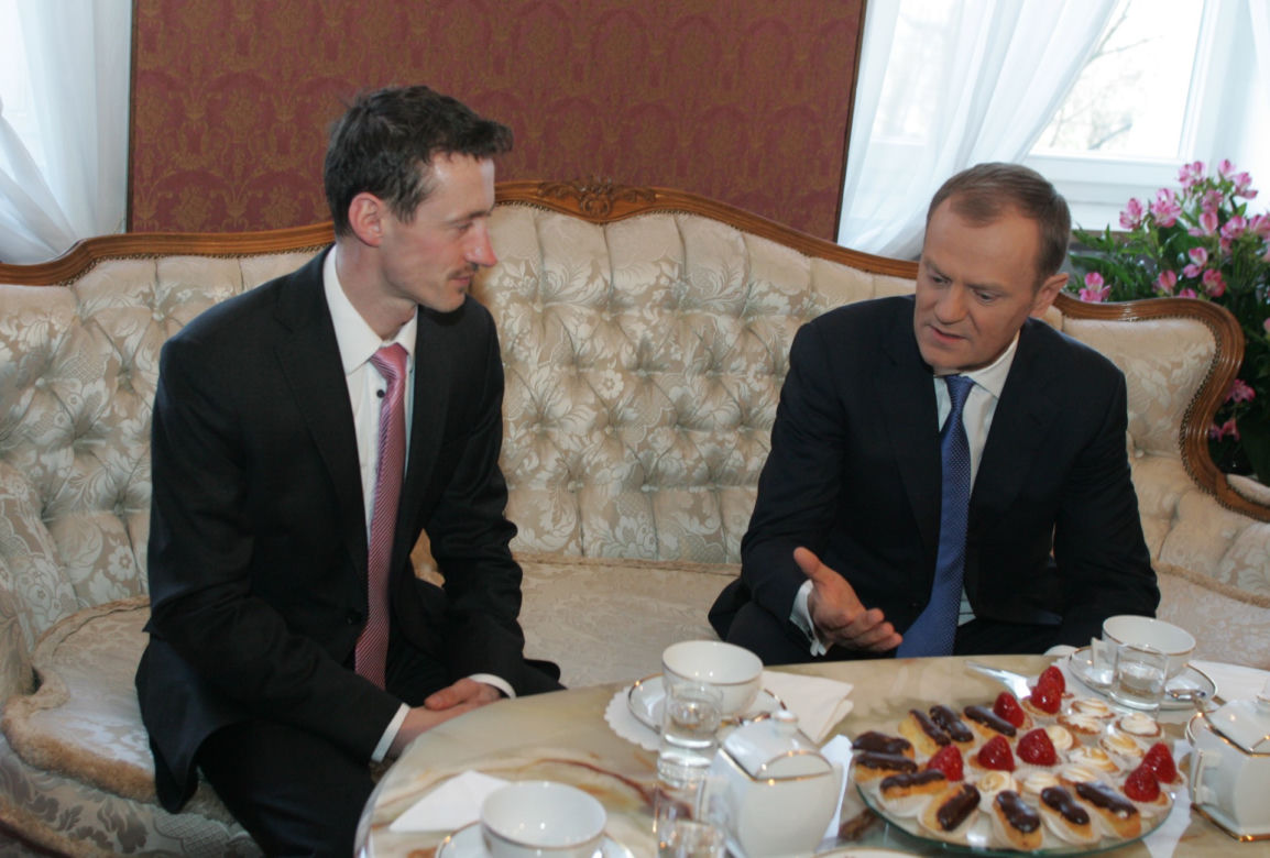 Adam Małysz i Donald Tusk