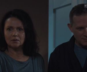 M jak miłość odc. 1600. Marysia (Małgorzata Pieńkowska), Artur Rogowski (Robert Moskwa)