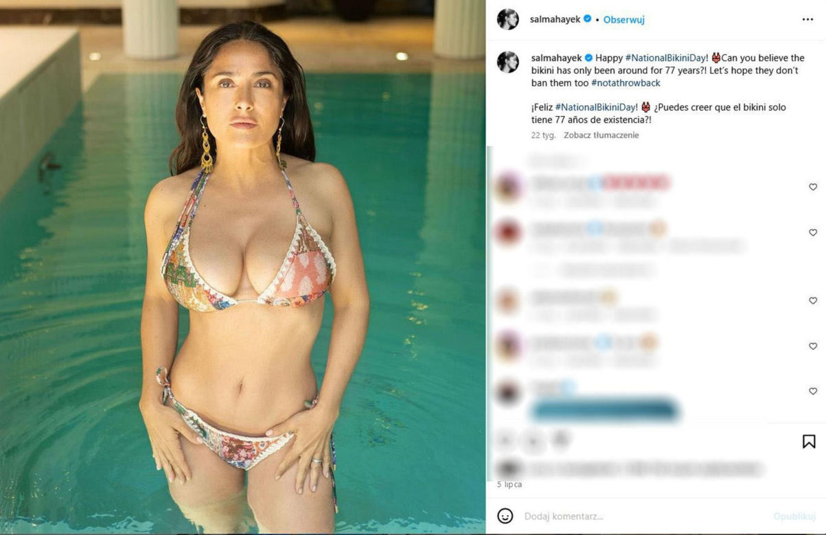 Salma Hayek ma sposób na zimę! Tak 57-latka rozgrzała fanów