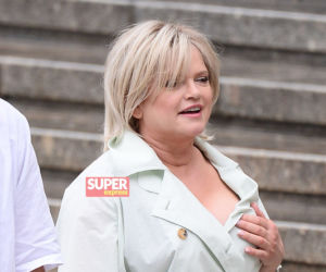 Katarzyna Figura na planie Dziewczyny z Dubaju , w tych samych butach od 12 lat