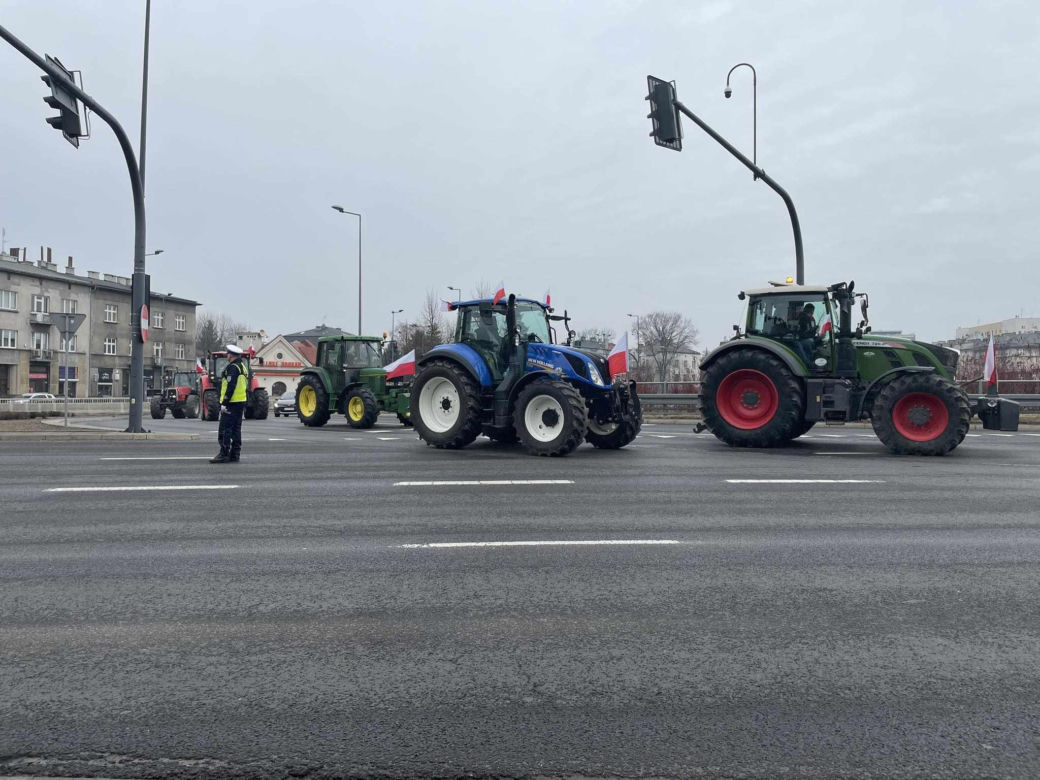 Strajk rolników w Krakowie