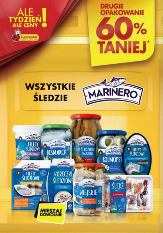 drugie opakowanie śledzi 60 proc. taniej