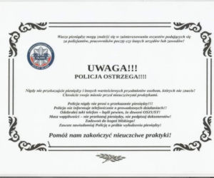 Policyjne klepsydry ostrzegają seniorów przed oszustami