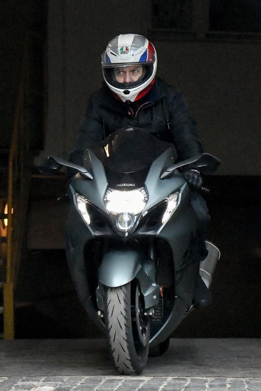 Hubert Urbański na motorze
