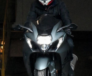 Hubert Urbański na motorze