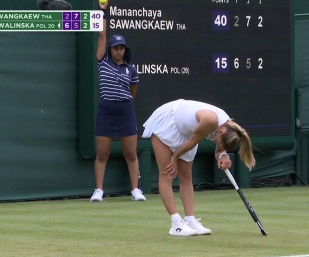 Maja Chwalińska odpadła z Wimbledonu we łzach. Wypadek zniweczył jej szanse na awans