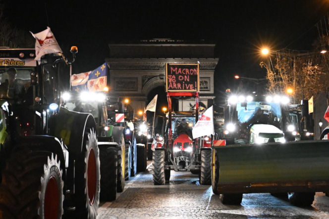 Protestyrolników w Paryżu