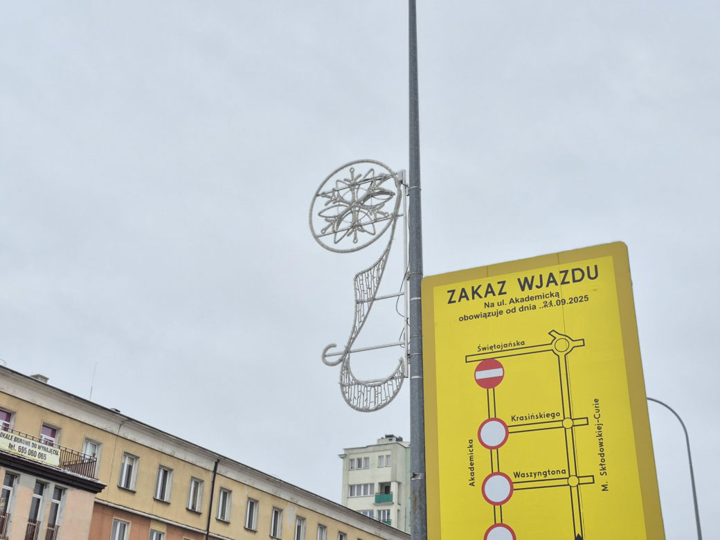 Ozdoby świąteczne oraz jarmark w Białymstoku