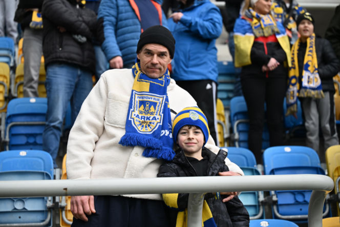 Arka Gdynia - Widzew Łódź: Zdjęcia kibiców i zawodników z meczu 25. kolejki PKO BP Ekstraklasy