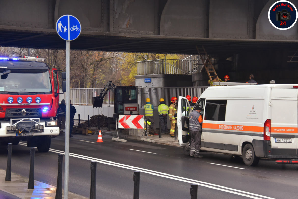 Awaria rury z gazem. Most Śląsko-Dąbrowski zamknięty
