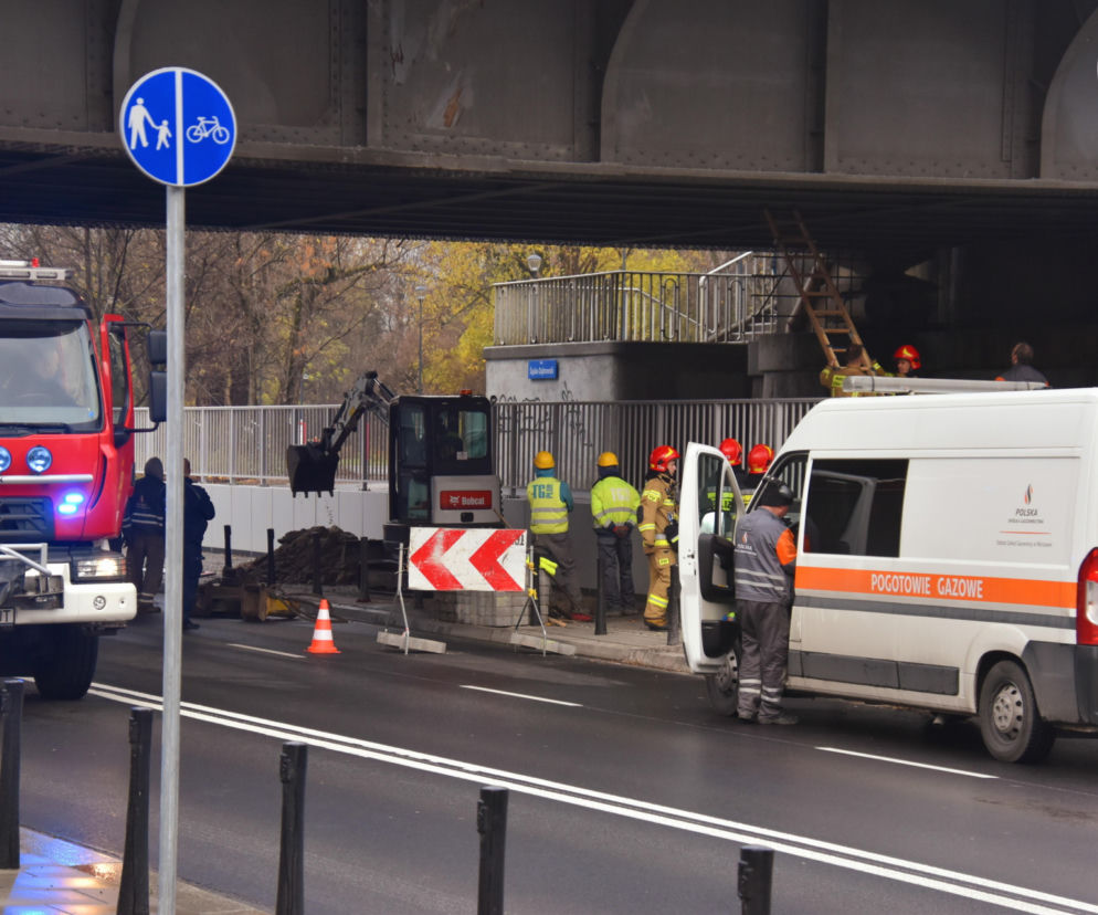 Awaria rury z gazem. Most Śląsko-Dąbrowski zamknięty