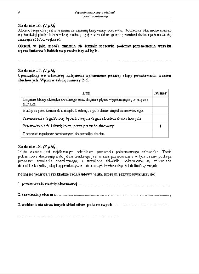 Arkusz biologia podstwowy matura 2014