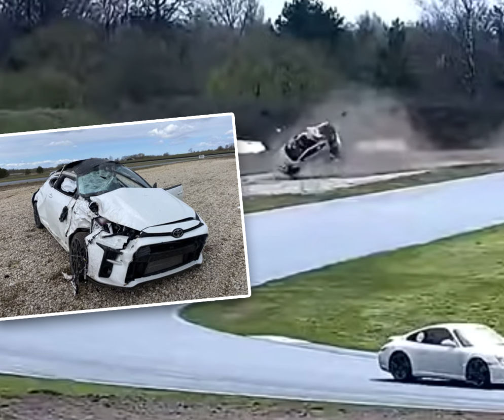 Toyota GR Yaris rozbita na torze