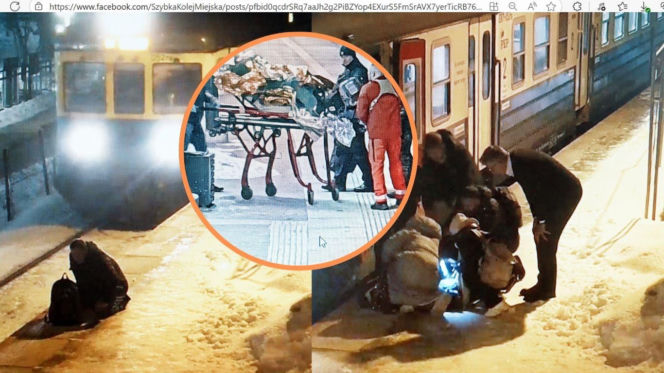 Chwile grozy na peronie w Gdyni. Pomoc przyszła na czas. Pomogła drużyna SKM 