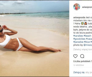 Joanna Opozda kusi na plaży