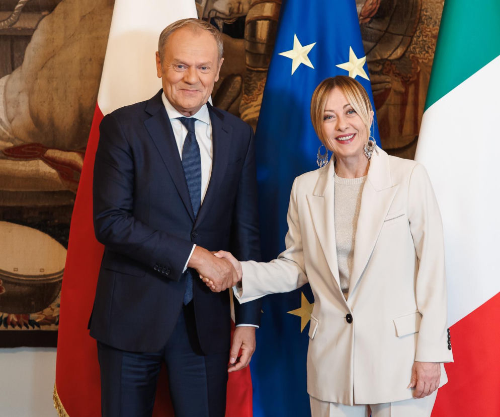 Donald Tusk spotkał się z Giorgią Meloni