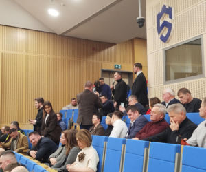 Protest rolników na spotkaniu z ministrem rolnictwa na Uniwersytecie w Siedlcach