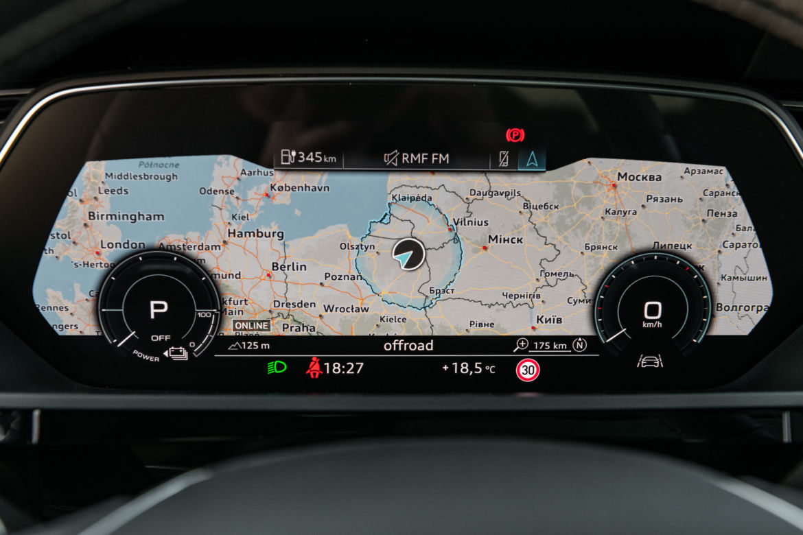 Wnętrze Audi e-tron Sportback 55 quattro S line